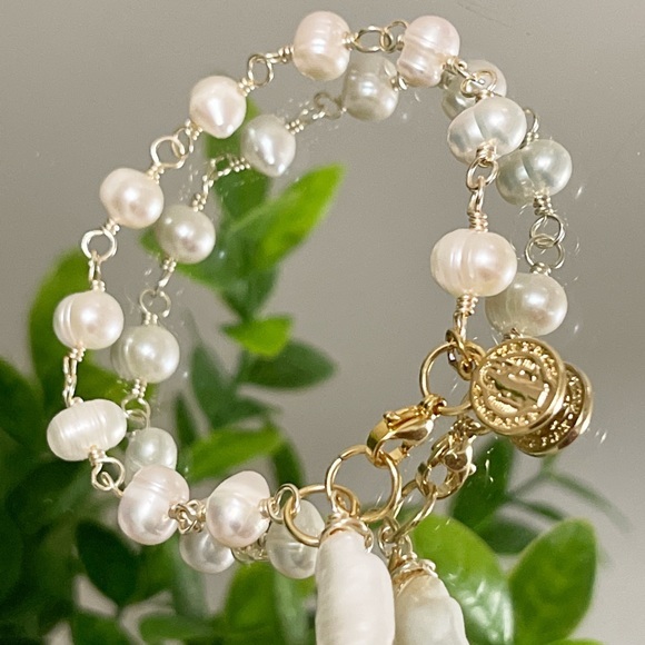 Handmade✨✨ Freshwater pearl bracelet - Picture 6 of 12